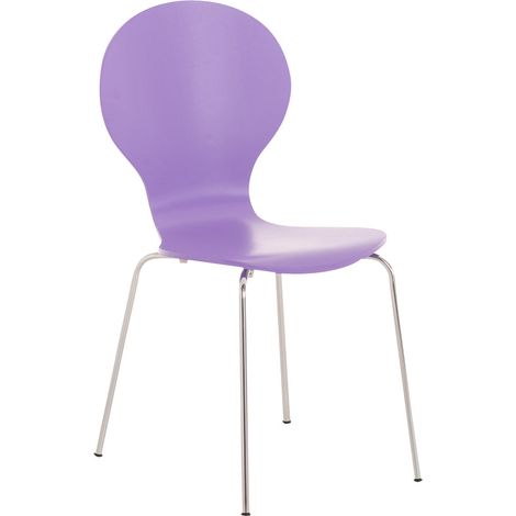 Silla apilable cocina comedor diseño moderno violeta madera y metal 100000947 (1/5)