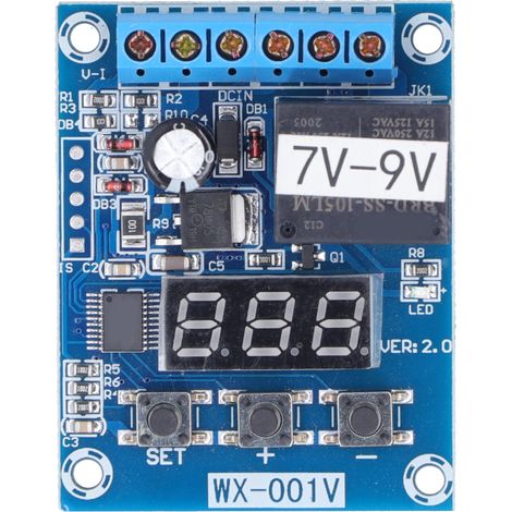 Module Relais Temporisé Numérique avec Détection de Tension 7-9V, Mode Multiple, Retard Digital, Contrôleur de Commutation Précision (1/5)