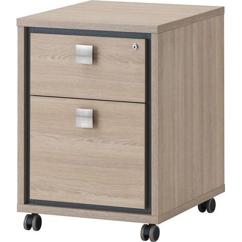 Caisson de bureau contemporain chêne clair Margaux I (1/4)