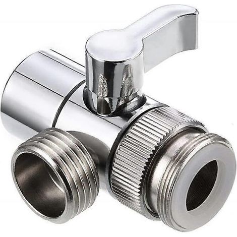 Robinet inverseur de douche, robinet inverseur, robinet inverseur de douche en alliage avec robinet inverseur 2 voies, robinet inverseur en laiton pour robinet d'évier de cuisine ou de salle de bain (1/5)