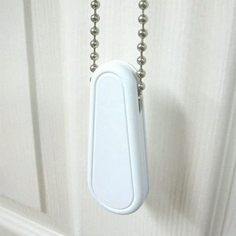 White drip handle, weight-bearing handle, curtain pull cord accessory, curtain fittings. (1/5)