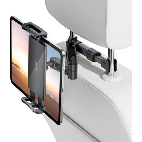 Support Tablette Voiture - Fixation Tête De Siège - Rotation 360° - Réglage Angle Et Hauteur - Compatible 15,2 À 30,5 Cm - 1 Pièce (1/5)