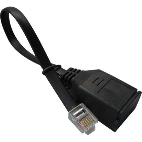 Câble d'extension téléphonique RJ11 6P6C, câble adaptateur mâle-femelle 6P6C, avec cache-poussière, adapté aux accessoires téléphoniques.