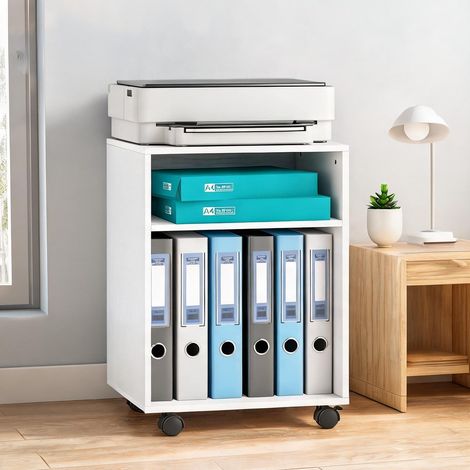 Meuble de rangement de bureau blanc 40 x 35 x 55,5 cm (1/5)