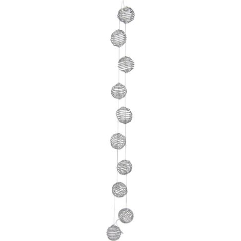 Guirlande lumineuse à boules LED 1 mètre 10 LED blanc chaud boules lampion argent intérieur décoration chambre guirlande lumineuse à piles boules boules décoration de Noël guirlande lumineuse (1/5)