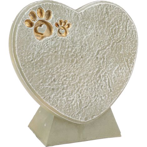 Pierre tombale en forme de cœur pour animaux, à faire soi-même, en résine, pour chien ou animal de compagnie. Décoration extérieure pour cour ou jardin. Vert mousse. (1/5)