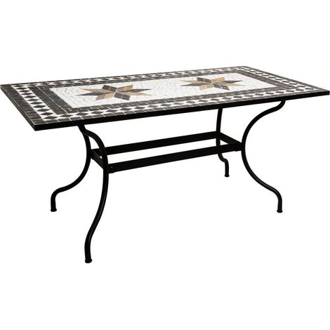Mesa de comedor rectangular 'Kipos' de mosaico - Atmosphera créateur d'intérieur (1/2)