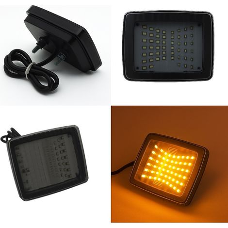 Feu de gabarit LED orange, 70 diodes, 12–24 V, optique fumée
