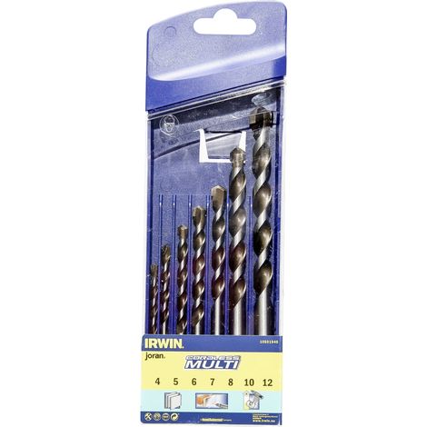 Irwin Tools 10501940 Hartmetall Mehrzweckbohrer 4 mm, 5 mm, 6 mm, 7 mm, 8 mm, 10 mm, 12 mm Zylind (1/3)