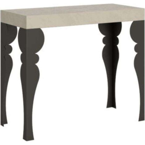 Consolle allungabile 90x40/196 cm Paxon Small cashmere gambe antracite (1/3)