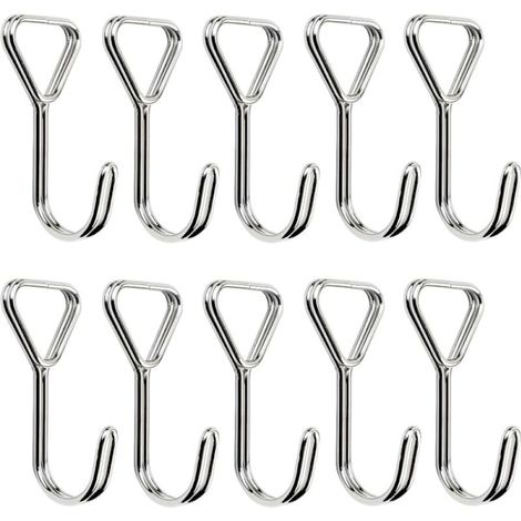 Lot de 10 crochets spiralés en acier inoxydable pour sandows, crochets de tension, pour tentes, vélos, fixation de bagages. (1/5)