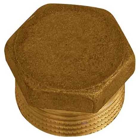 TAPPO MASCHIO ESAGONALE OTTONE GIALLO 1"