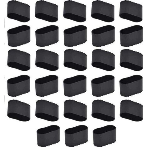 Set da 28 pezzi di protezioni per gambe di sedie, punte rettangolari per sedie, punte ovali per sedie, protezioni per gambe di sedie, protezioni per gambe di tavoli, cuscinetti in silicone per sedie, (1/4)