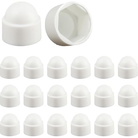 20 pièces - Cache vis écrou de protection M10 clef de 17 mm – Capuchons de Protection pour Écrous et Boulons Hexagonaux Clé de 17 mm – Antichocs, Anticorrosion, Finition Esthétique, Montage Facile (1/5)