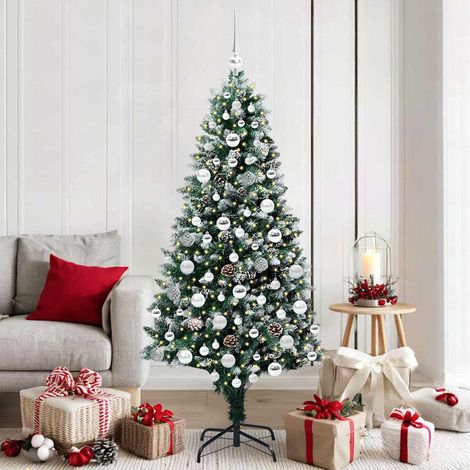 Künstlicher Weihnachtsbaum mit 300 LEDs mit Ständer Grün 180 cm (1/5)