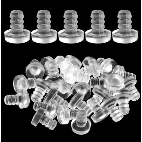 8.5mm 20x Amortisseur de porte butée silicone transparent butoir meuble placard cuisine (1/4)