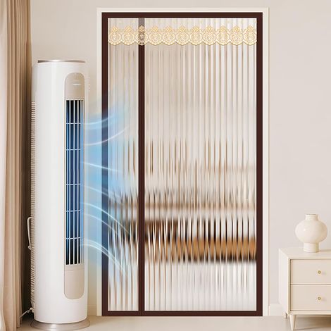 Rideau de Porte Auto-thermique Magnétique Transparent Isolation (1/5)