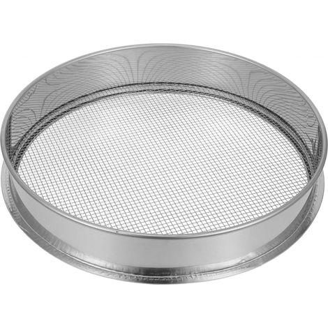 1 - Tamis De Sol - Tamis De Jardin - Maille 4 Mm En Acier Inoxydable Pour Compost Et Sable - Usage Jardinage Et Bricolage - Argent - 31,50x31,50x6,00cm (1/5)