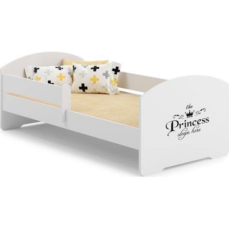Letto per bambini LUK con ringhiera 160x80 Princess
