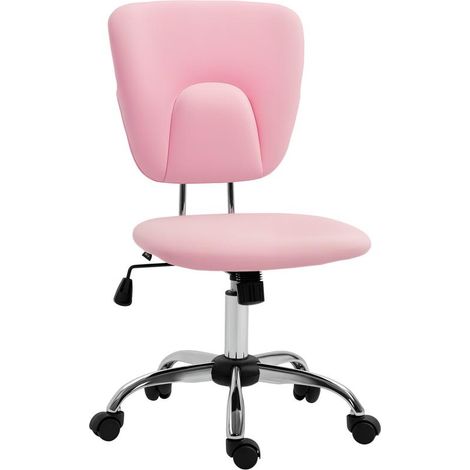 Chaise de bureau rose pivotante, réglable en hauteur et inclinaison, 87,5-96,5 cm, ergonomique et tendance (1/5)