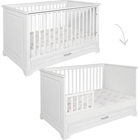 Lit évolutif 70x140 tiroir inclus Novelies Melody Blanc (1/5)
