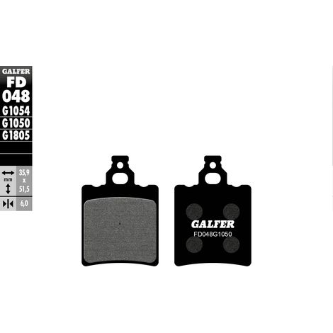 PASTILLAS DE FRENO GALFER KH060 KH337 SEMIMETÁLICAS (SCOOTER)