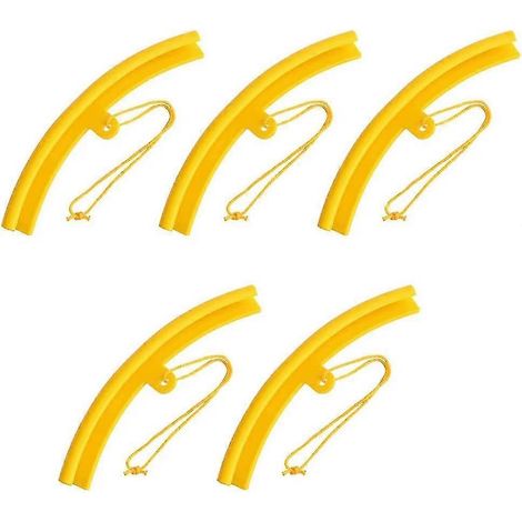 Ensemble de 5 protections de jantes de voiture, protections pour démonte-pneus, pour tous les outils de montage standard (jaune) (1/5)