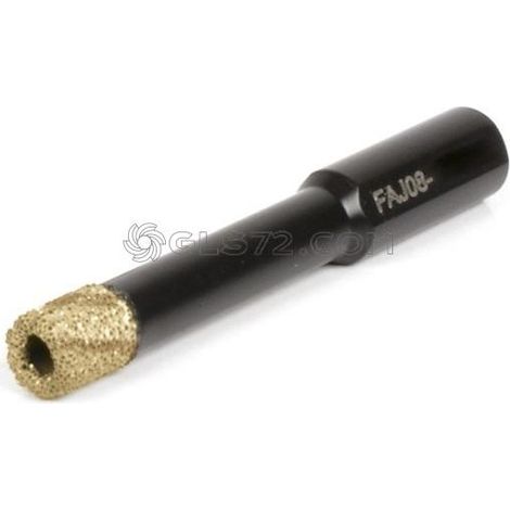 Fresa diamantada al agua, Montolit Faj08, 8mm, para taladro portátil y fijo, perfora gres porcelánico, cerámica, granito y mármol, alta durabilidad y precisión (1/2)