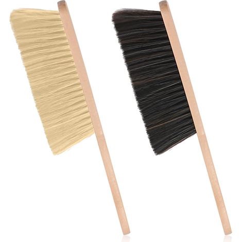 Filiyano-Lot de 2 balais à main à poils pour le nettoyage des bancs, lits, canapés, voitures, cheminées et travaux de menuiserie. (1/5)