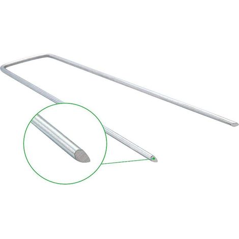 100 clous en fer en forme de U pour la fixation du gazon et des couvre-sols 100 clous pour le désherbage. (1/5)