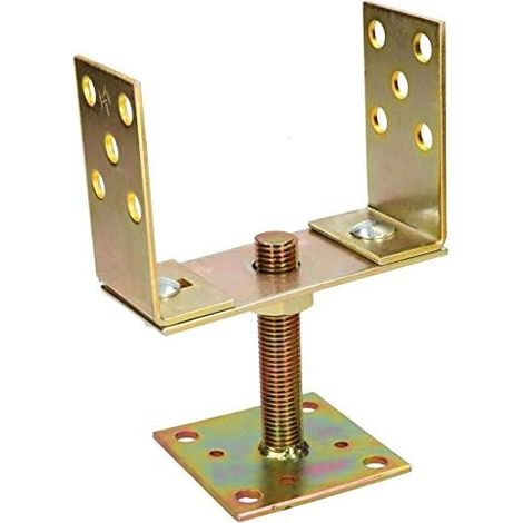 Kotarbau – Support de poteau à visser forme U 120-160 mm – Acier galvanisé à chaud – Résistant aux intempéries – Pour installations extérieures (1/5)