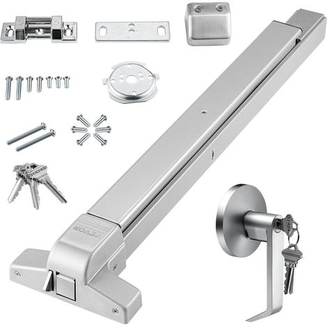 Serrure Anti-Panique Universelle pour Porte de Sortie 76-91 cm de Largeur Dispositif Anti-Panique pour Issue de Secours Barre 1 Carré Évacuation Rapide pour Centres Commerciaux Hôpitaux Hôtels (1/5)