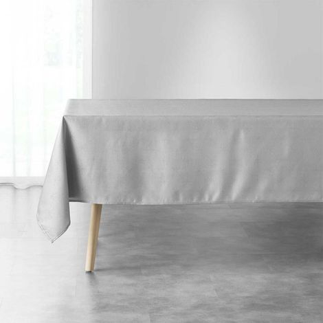 Nappe Imprimée Jacquard "Étoiles" 140x300cm Gris (1/3)