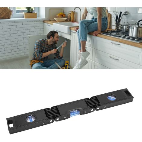 Holzbearbeitungswerkzeuge, Wasserwaage, multifunktional, klappbar, hohe Präzision, Mehrwinkelmessung, Messung für Bau- und Dekorationszwecke, schwarz. (1/5)