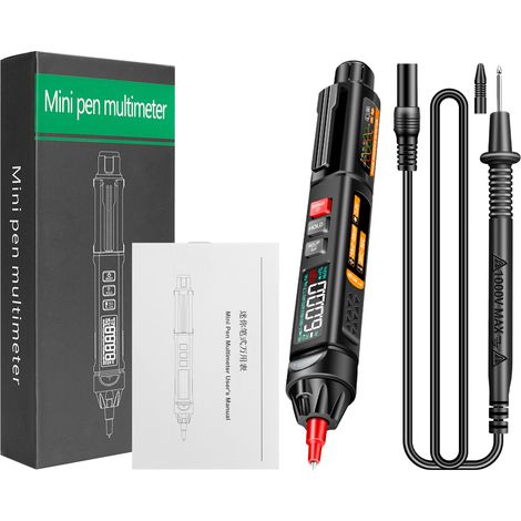 Nannigr Multimètre A3009 TRMS stylo vocal noir sans pile