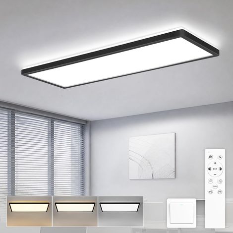 ZMH Plafonnier LED télécommande 22W 58x20cm intensité réglable 3000-6500K panneau lumineux chambre cuisine bureau (1/5)