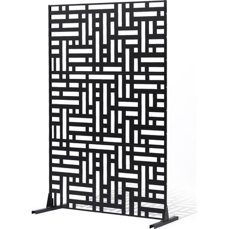 VEVOR Pannelli per Privacy in Metallo 120x50,8x193 cm Schermi Pannelli per Privacy allAperto, Fendivista Divisorio per Esterno Indipendente con Supporto, Recinzione Decorativa 3 Schermi da Giardino
