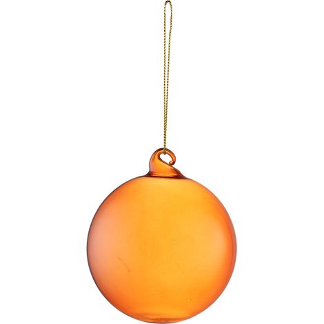 Set 6 sfere in vetro colorato doppio tono whisky 10 cm. (1/3)