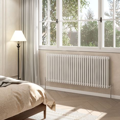 AVER-GROWTH 3 Column Traditional Cast Iron Style Radiator White 600x1460mm (1/5)