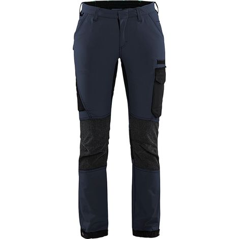 Pantalon de travail maintenance stretch 4D femme 7122 - Marine foncé/Noir 2XL - FR(50) - SE(C48) - Courtes