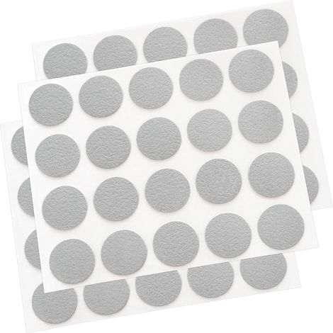 Caches vis adhésifs - 60 pièces - Gris clair fin - Dissimulation trous de perçage - Pour meubles et bois - Ø 13 mm (1/2)