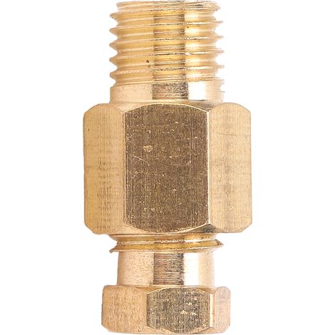 Raccord en laiton fileté droit pour tuyauterie, mamelon, fournitures pour joints industriels PD408 (1/5)