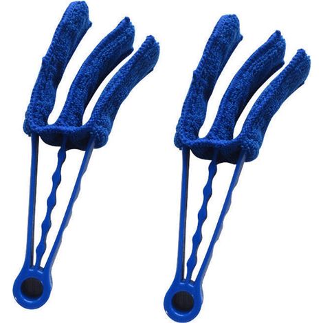 Lot de 2 Outils de Nettoyage pour Stores Vénitiens   Brosse à Griffes et Plumeau en Microfibre   Nettoyeur de Rideaux et Climatisation de Voiture