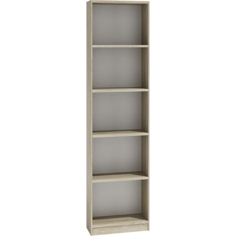 CDF Bücherregal R40 Farbe: Eiche Sonoma Breite: 40 Zentimeter Für Wohnzimmer, Büro und Arbeitszimmer Regal für Bücher und Spielzeug Ideal für Kinderzimmer, Teenager, Jugendzimmer