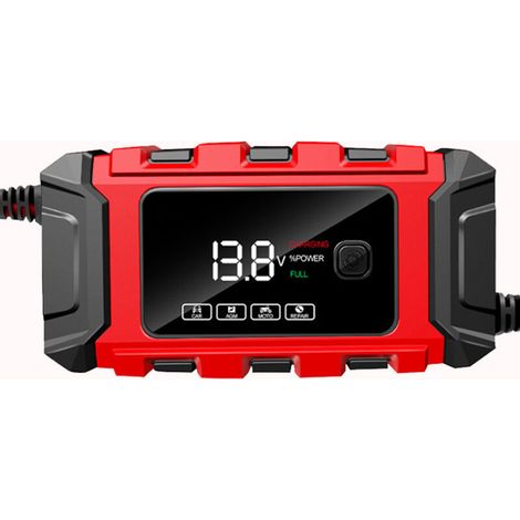 12V6A Chargeur Moto Batterie,Chargeur de Batterie Moto Mainteneur avec Automatique Réparation Fonction et Écran LCD,Chargeur Maintien de Charge Moto pour Voiture,Moto,Camion,AGM,Gel(4-120AH) (1/5)