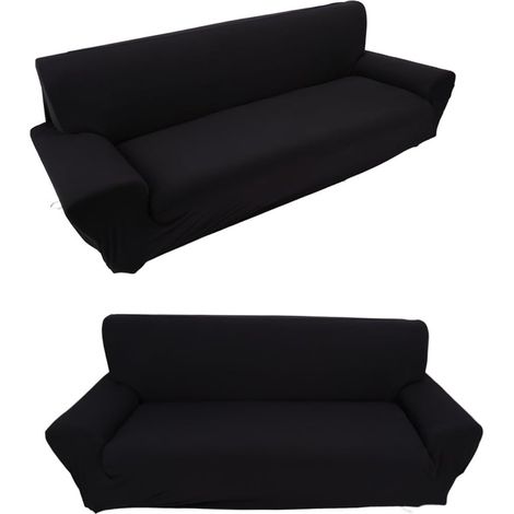 Stretchable 3-seater sofa cover made of soft, high-elasticity polyester and elastane fabric to protect furniture from pet hair (1/5)