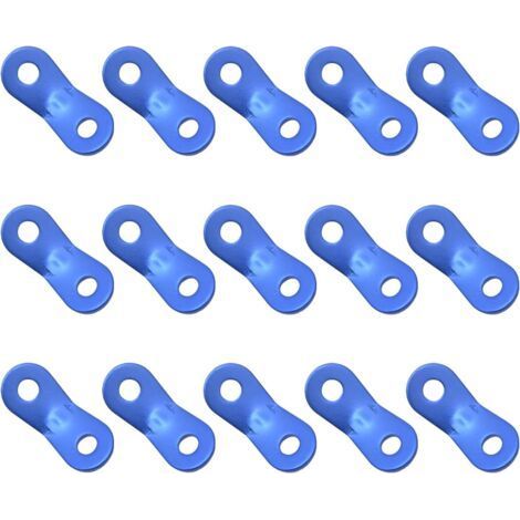 Tendeur de Corde en Aluminium pour Camping - 15 Pièces - Bleu (1/5)