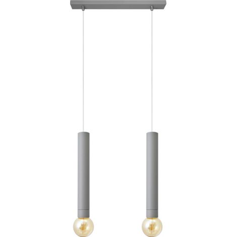 Helam TUBA Plafonnier Straight Bar Gris 40cm