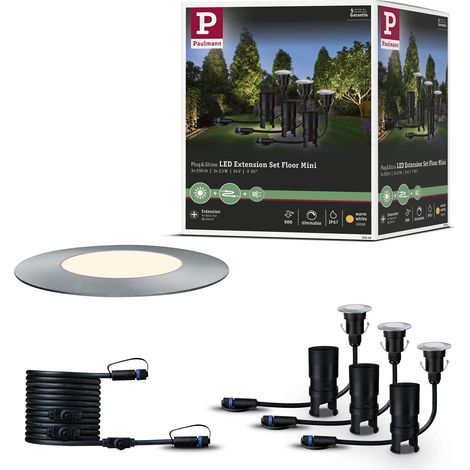 Paulmann 93949 Sistema d'illuminazione Plug&Shine Kit espansione lampade LED incasso esterni Kit da 3 LED (monocolore) (1/5)