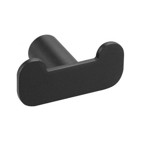 MEDICLINICS AI2318B AURA Percha de Baño Doble Negro Mate - ref: AI2318B